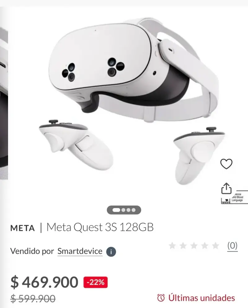 Meta Quest 3S 128GB VR - 1