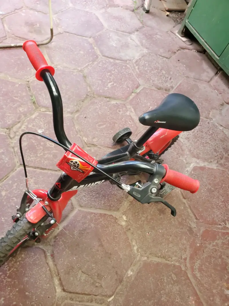 Bicicleta infantil negra y roja - 4