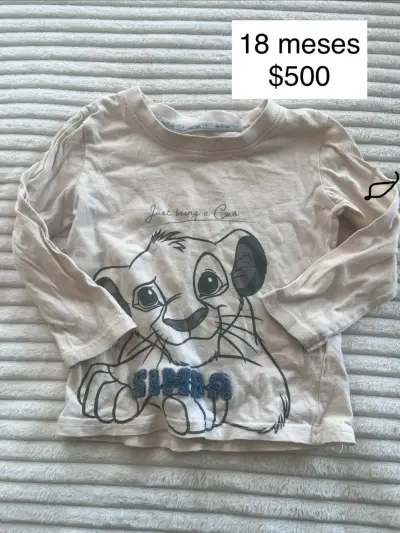 Polera manga larga bebé  18 meses - miniatura 1