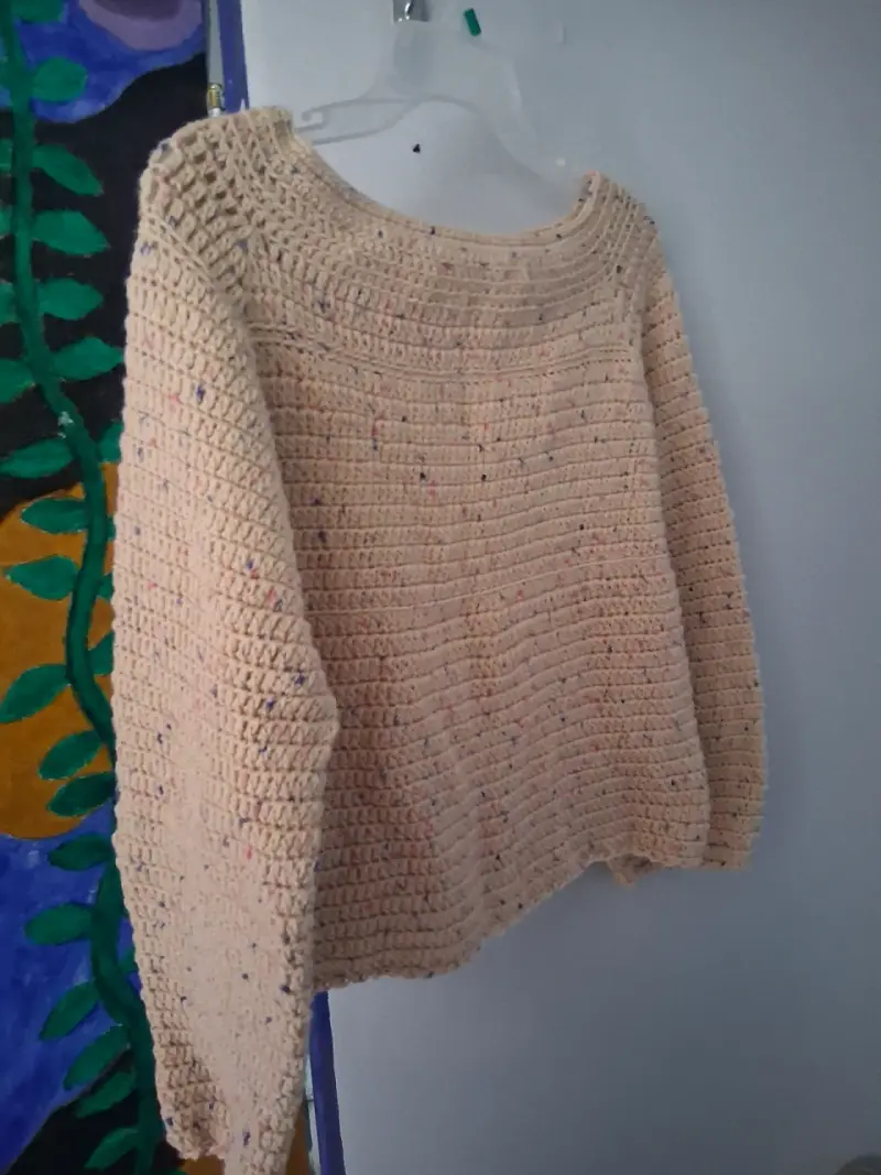 Suéter de lana tejido beige o azul rey - 1