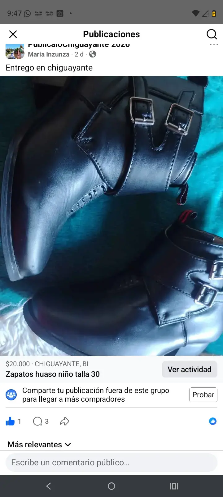 Botines de huaso niños talla 30