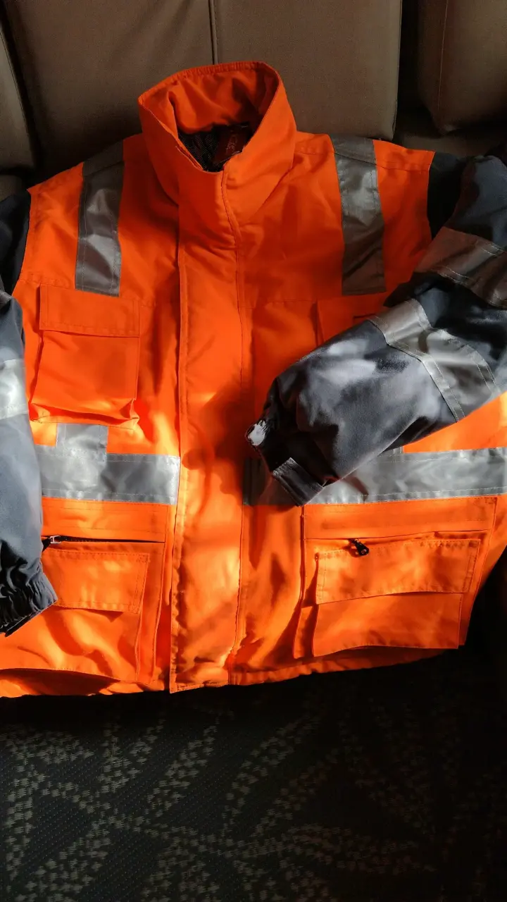 Chaqueta de seguridad reflectante naranja