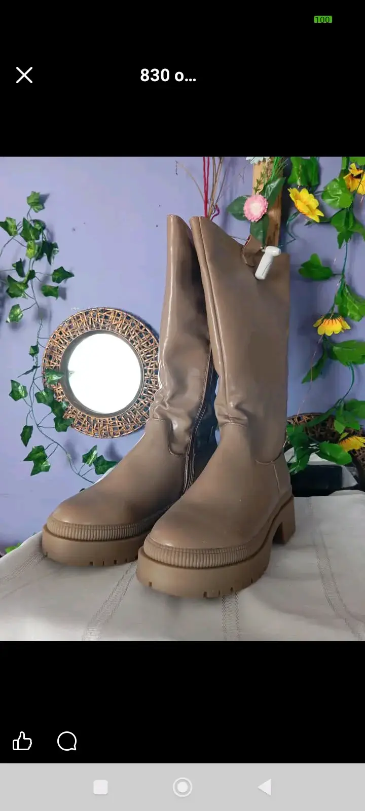 Botas altas beige número 36 - 37