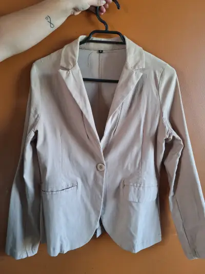 Blazer beige mujer - miniatura 1
