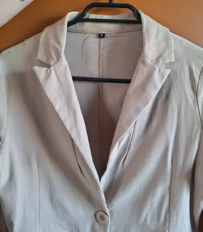 Blazer beige mujer - miniatura 2