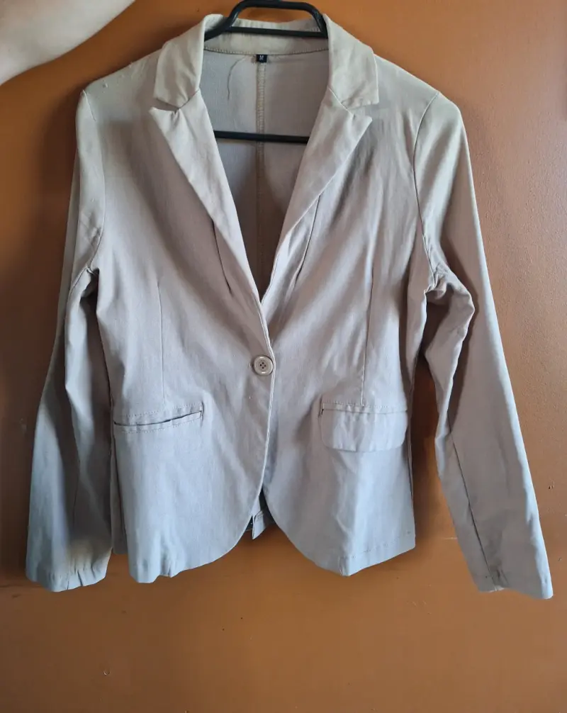 Blazer beige mujer - 3