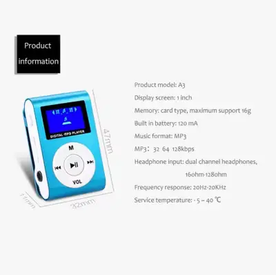 Reproductor MP3 metálico digital - miniatura 4