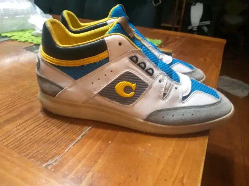 Zapatillas deportivas azul y blanco marca coach - 3