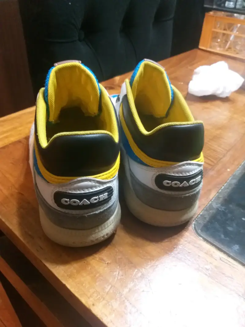 Zapatillas deportivas azul y blanco marca coach - 4