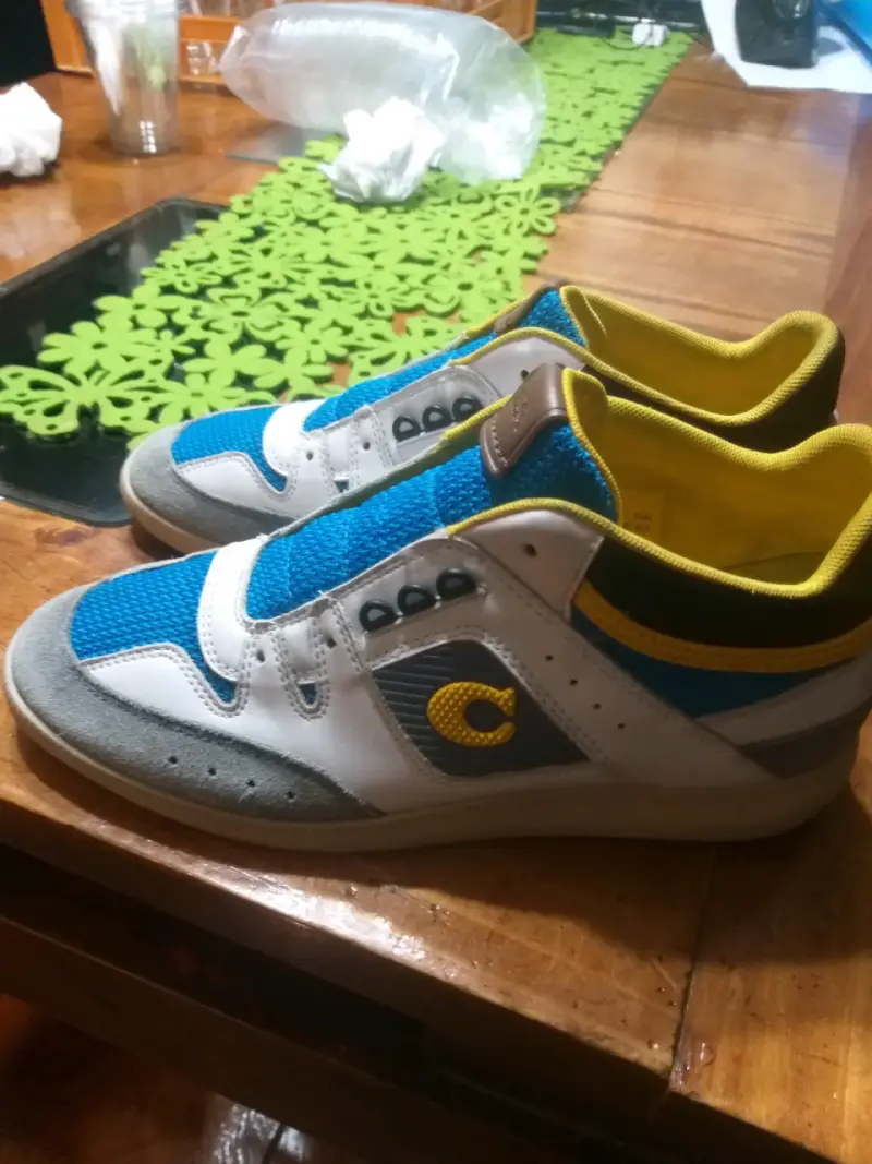 Zapatillas deportivas azul y blanco marca coach - 5