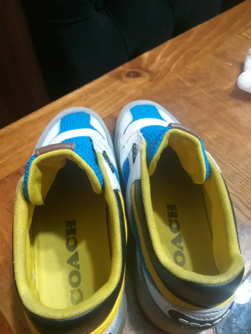 Zapatillas deportivas azul y blanco marca coach - 6