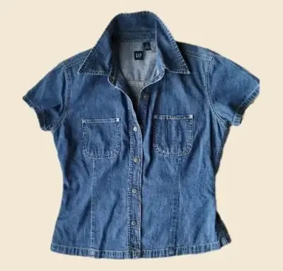 Camisa denim azul Gap - miniatura 1