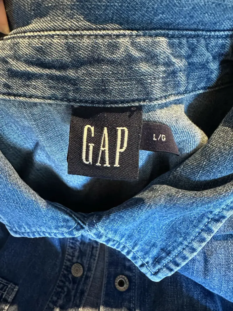 Camisa denim azul Gap - 3