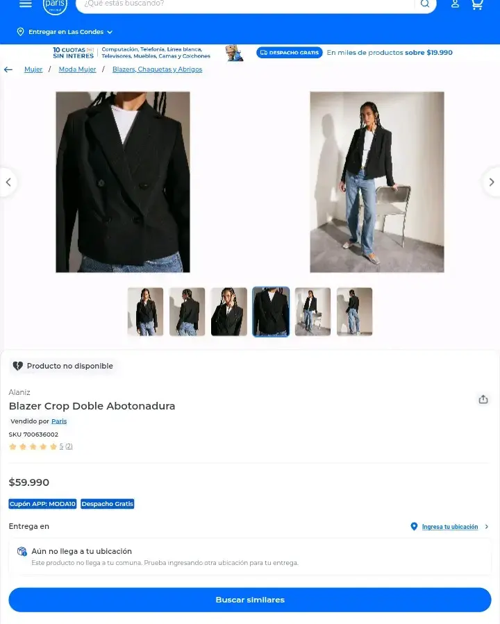 Blazer negro elegante - 5