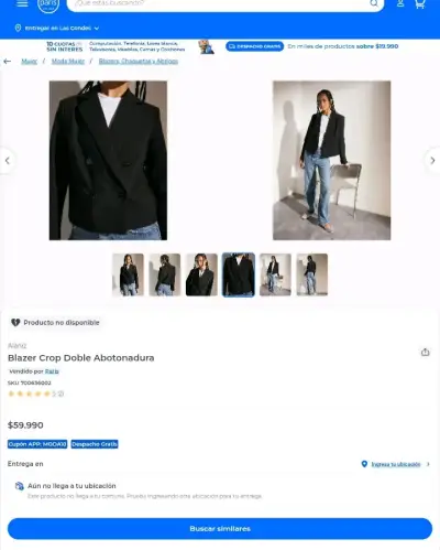 Blazer negro elegante - miniatura 5