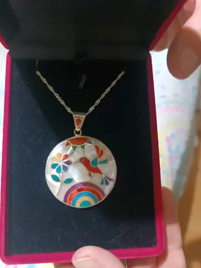 Collar de plata 925 con mosaicos - miniatura 1