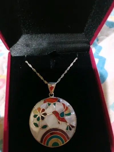 Collar de plata 925 con mosaicos - miniatura 2