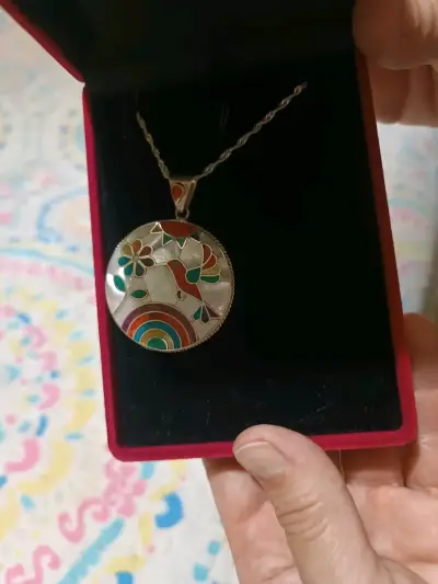 Collar de plata 925 con mosaicos - miniatura 4