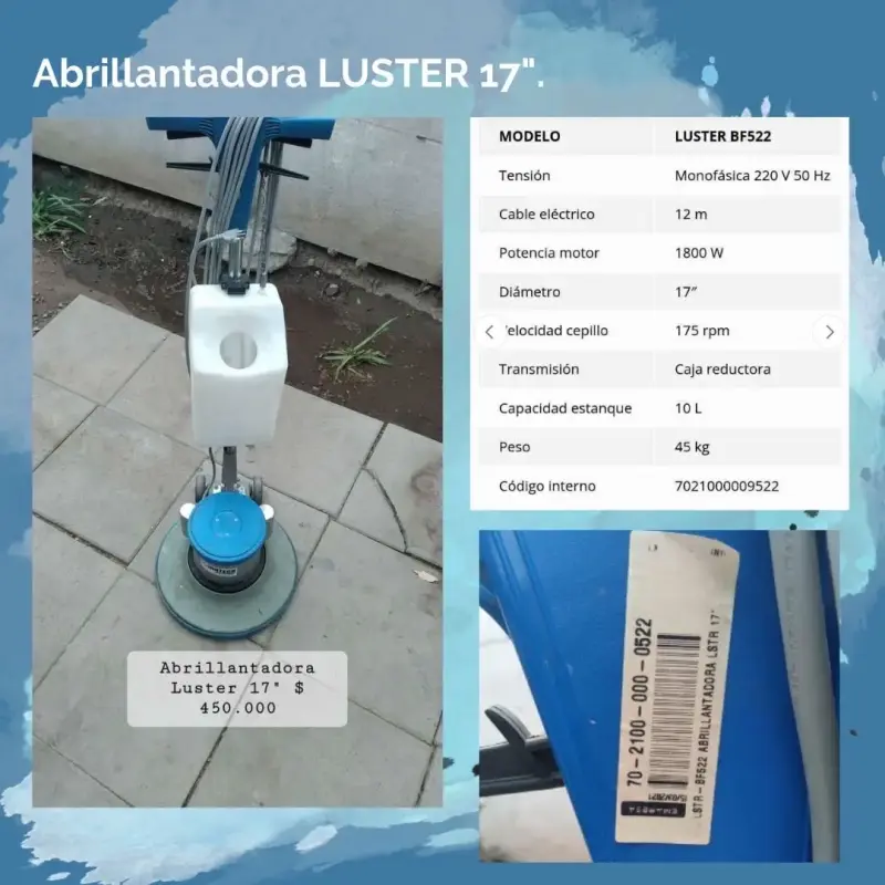 Abrillantadora Luster 17 pulgadas
