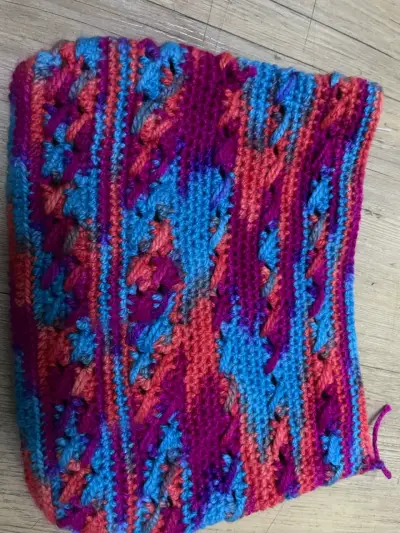 Bolso tejido rosado artesanal - miniatura 3
