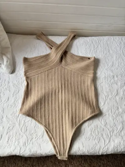 Body de punto beige - miniatura 1