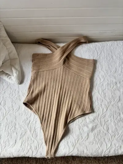Body de punto beige - miniatura 2