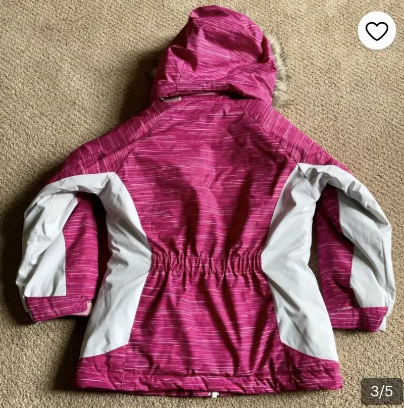 Chaqueta invierno niña rosada talla 8 - 3