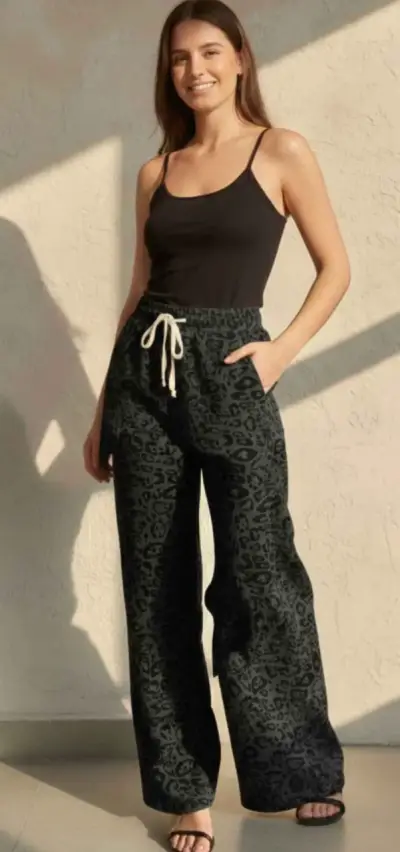 Pantalón con chiporro animal print - miniatura 2