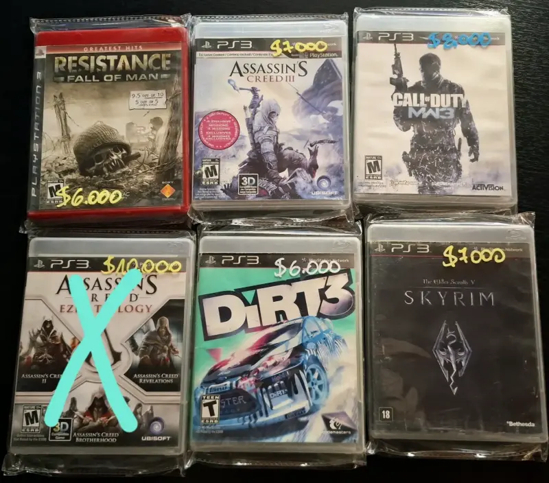 Lote de 5 juegos PS3 variados