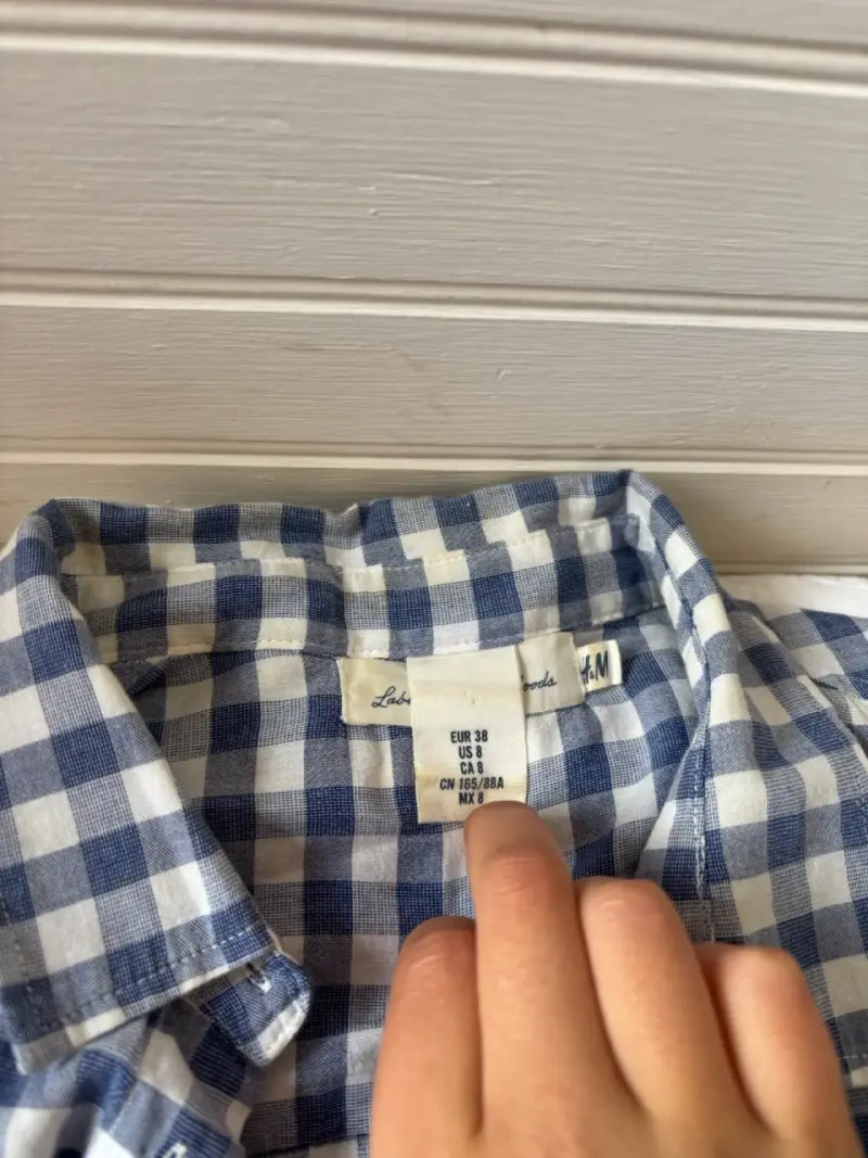Camisa a cuadros azul y blanco - 2
