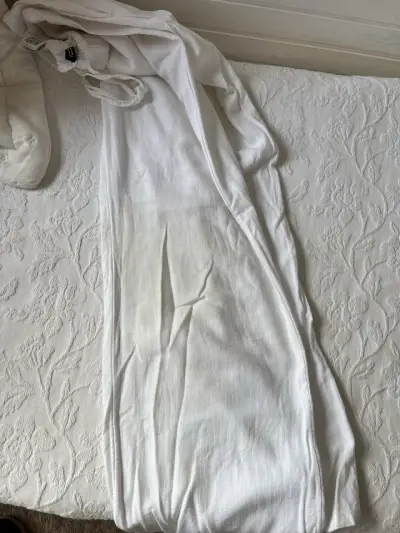 Pantalones blancos de lino - miniatura 3
