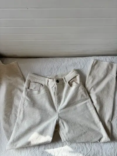 Pantalones de pana beige - miniatura 2