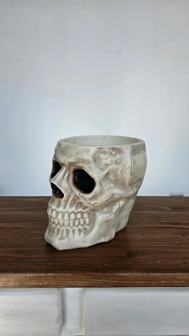 Macetero Calavera Grande Decorativo | Estilo Gótic - 1