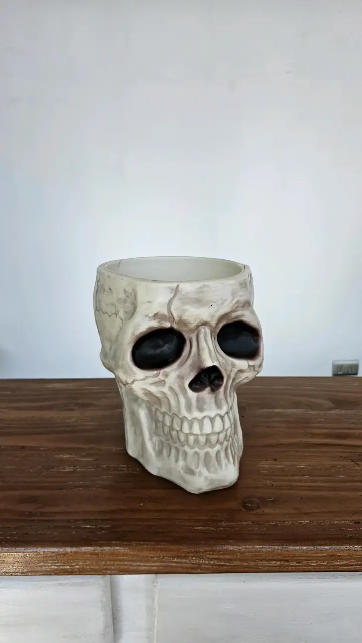 Macetero Calavera Grande Decorativo | Estilo Gótic - 3
