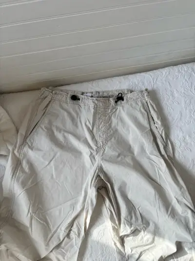 Pantalon beige parachute - miniatura 2