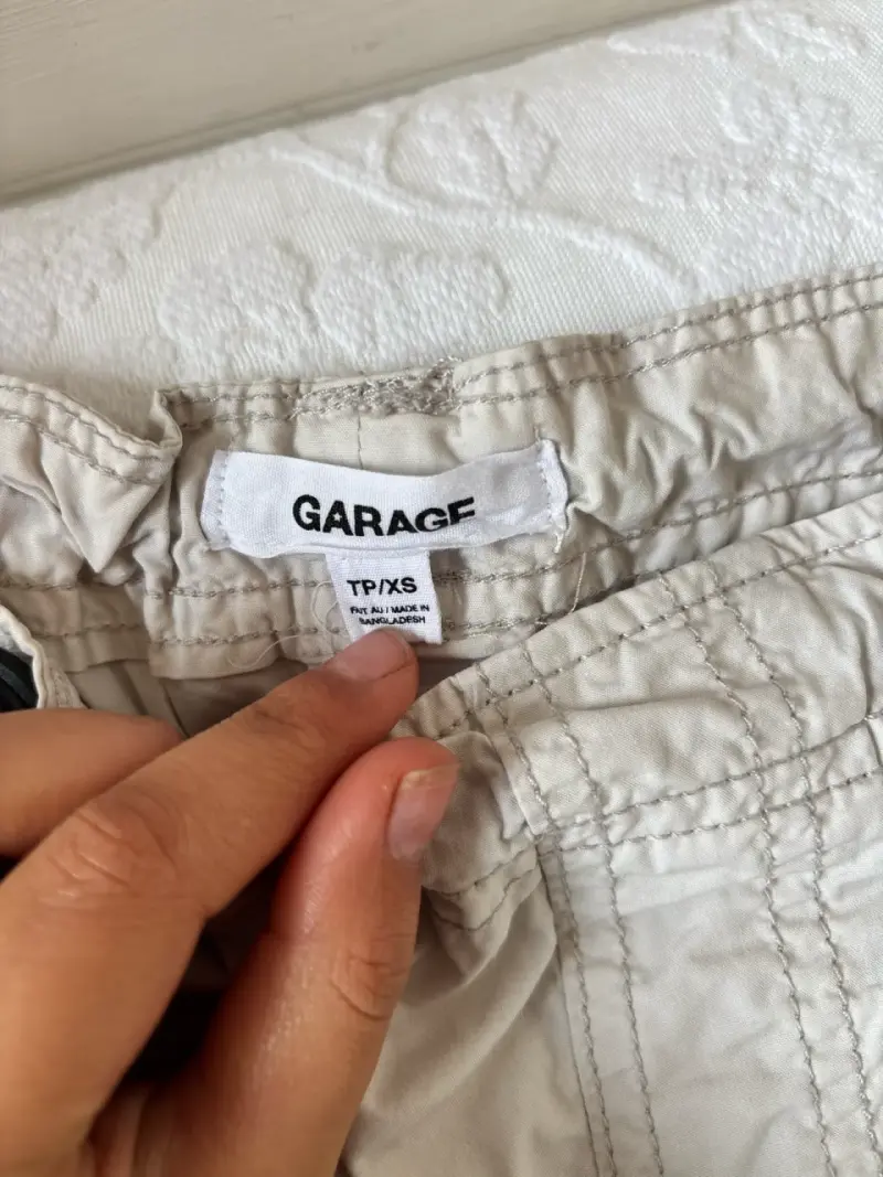 Pantalon beige parachute - 3