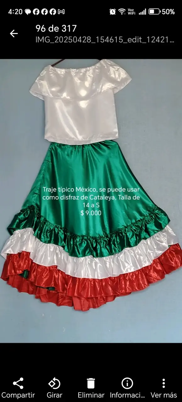 Disfraz típico mexicano niños