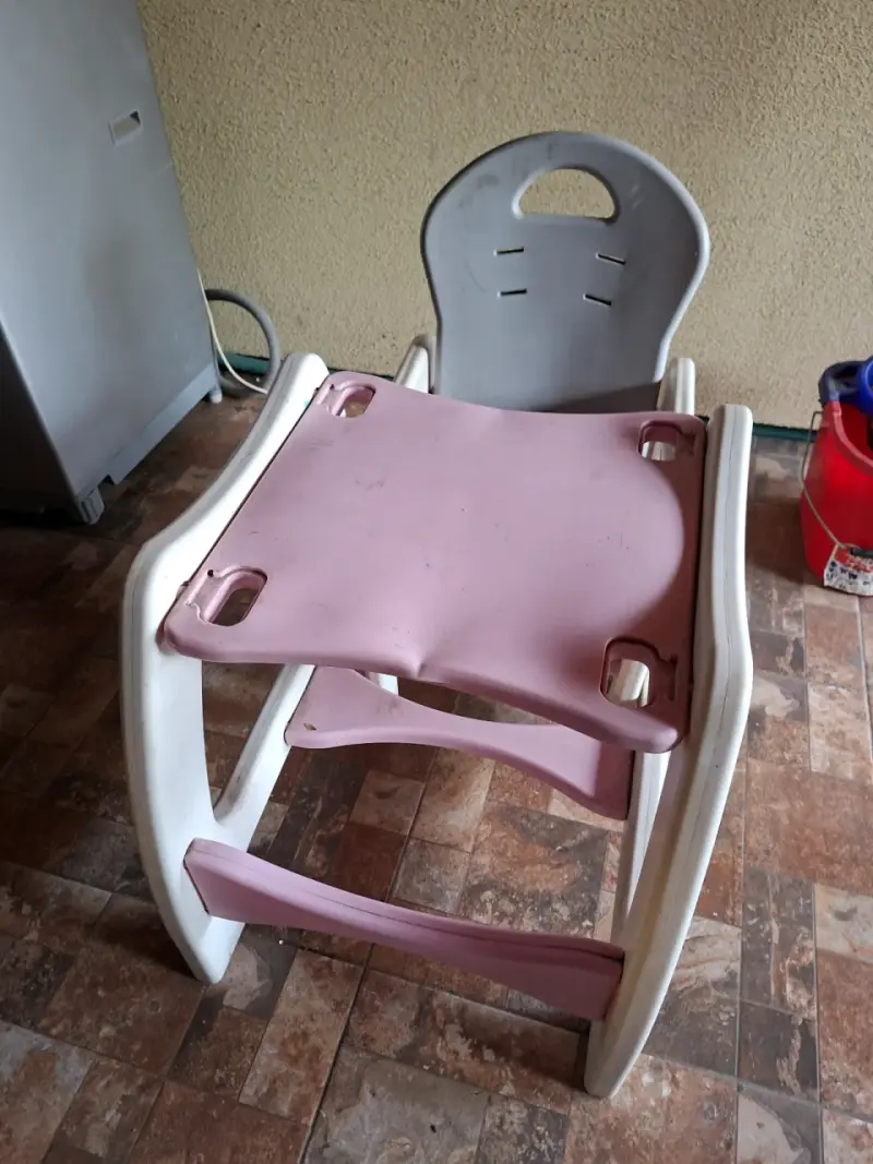 Silla alta para bebé blanca - 3