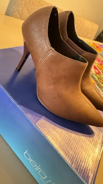 Botines de cuero marrón - miniatura 5