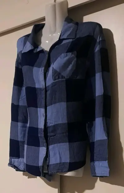 Vestido camisero azul largo - miniatura 5