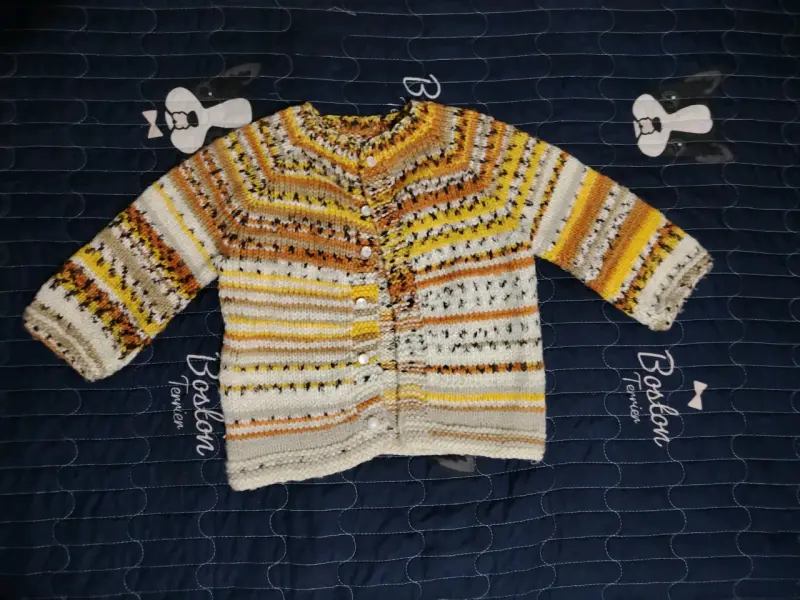 Chaleco de lana multicolor bebé