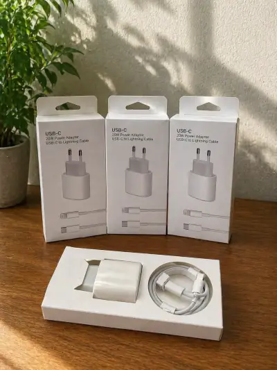 Cargador USB-C 20W con cable - miniatura 1