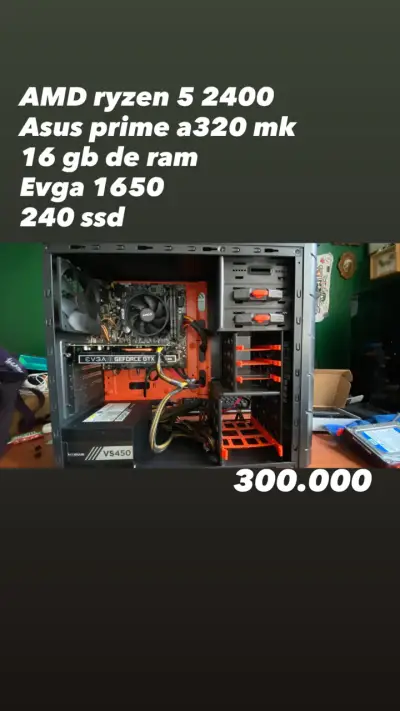 PC Gamer con tarjeta evga 1650 - miniatura 2