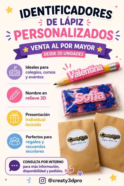 Identificadores personalizados 3D - miniatura 3