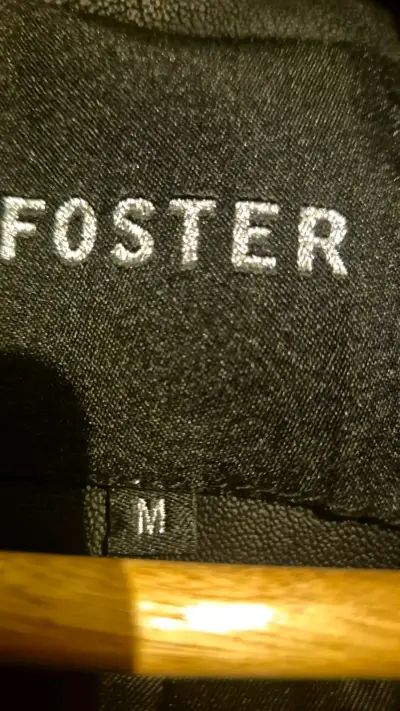 Chaqueta de cuero negra Foster - miniatura 3