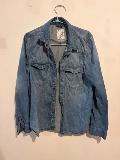 Camisa de mezclilla azul - miniatura 1