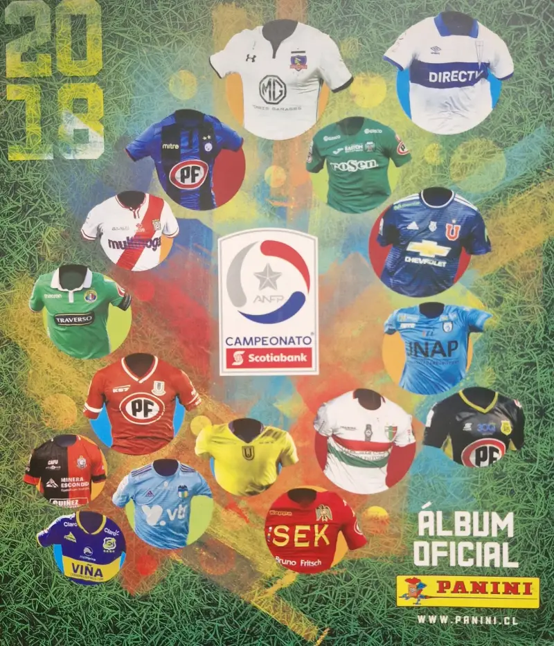 Álbum de fútbol Chileno 2018 Panini con 150 lamina