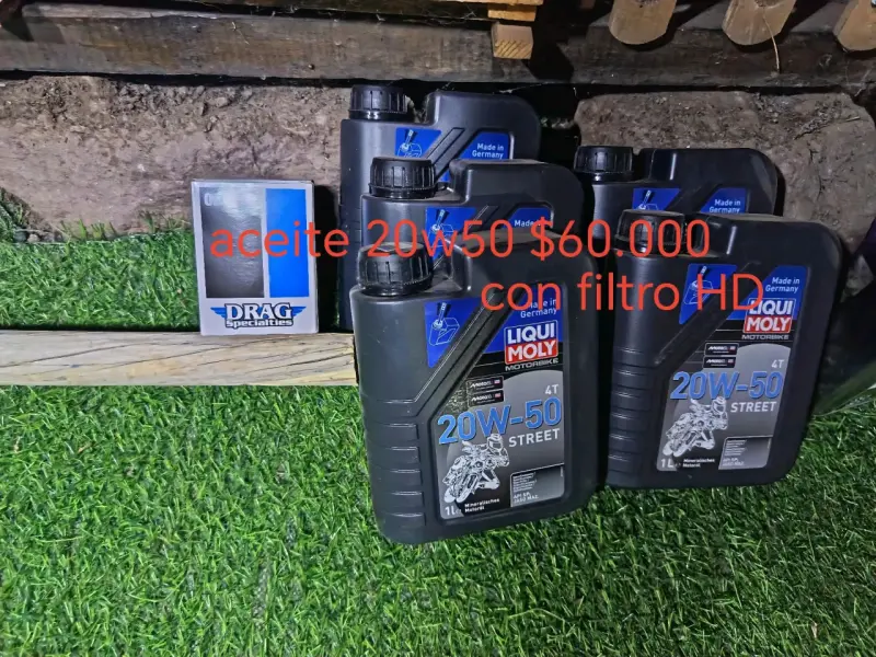 Aceite 20W50 con filtro