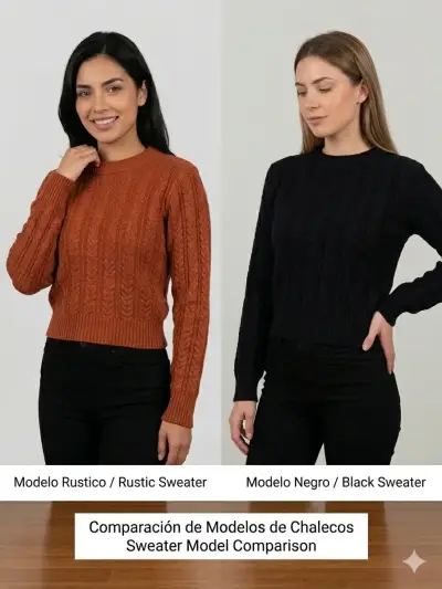 Conjunto negro acanalado mujer - miniatura 6