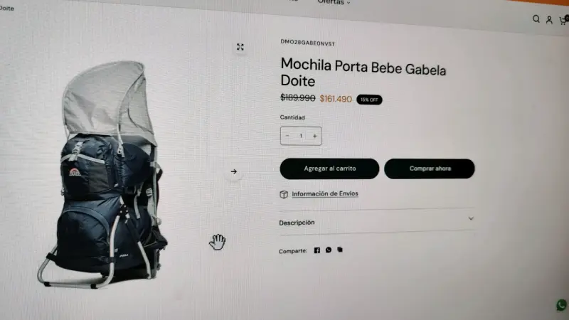 Mochila trekking porta bebr - 2
